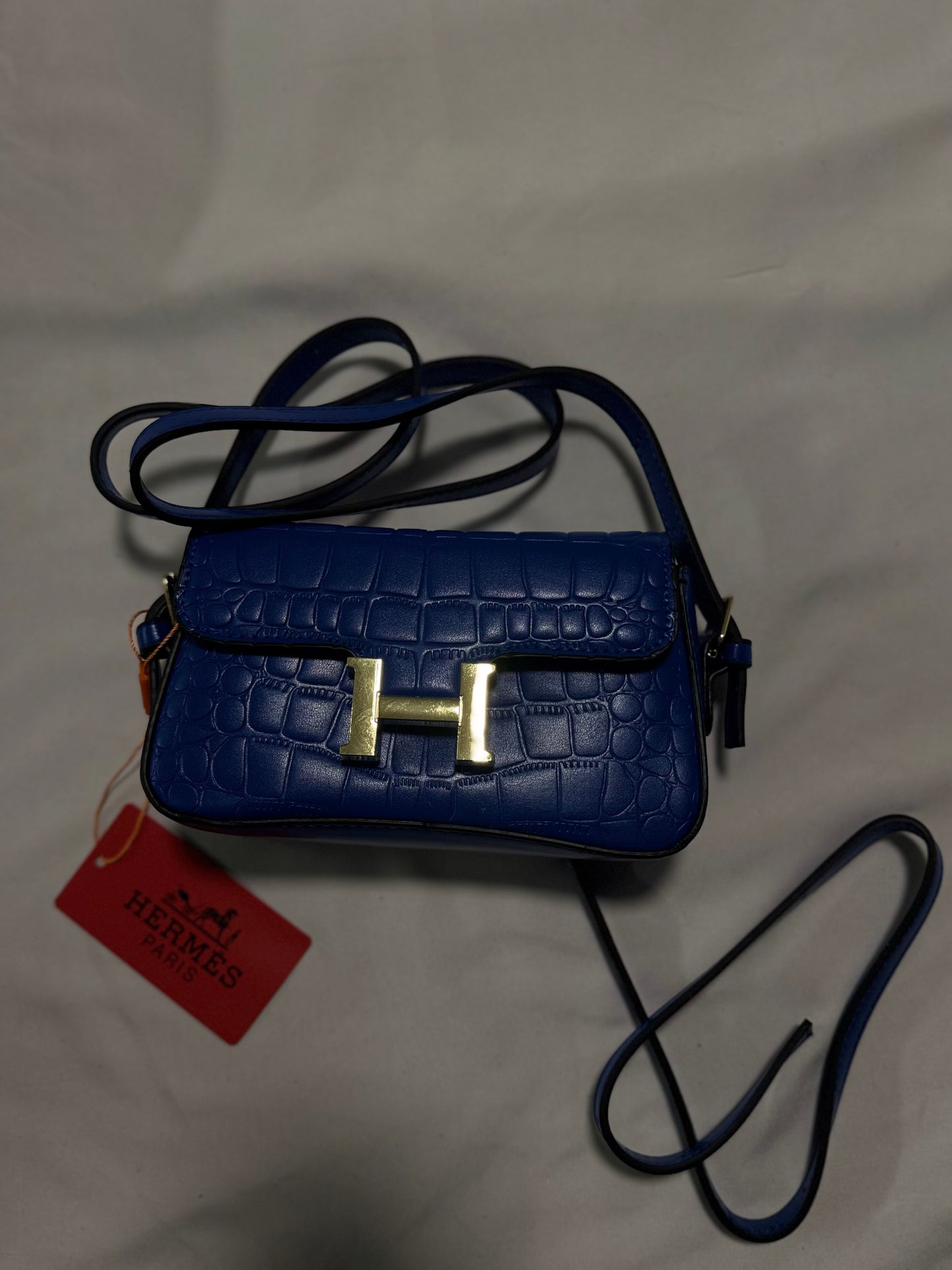 Blue Hermes Small Bag + Crossbody