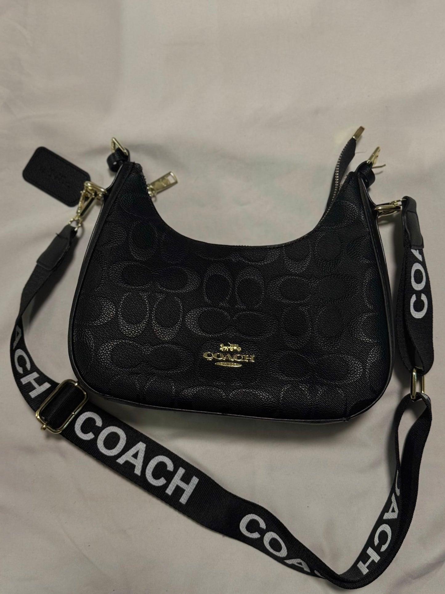 Black Coach Handbag + Crossbody