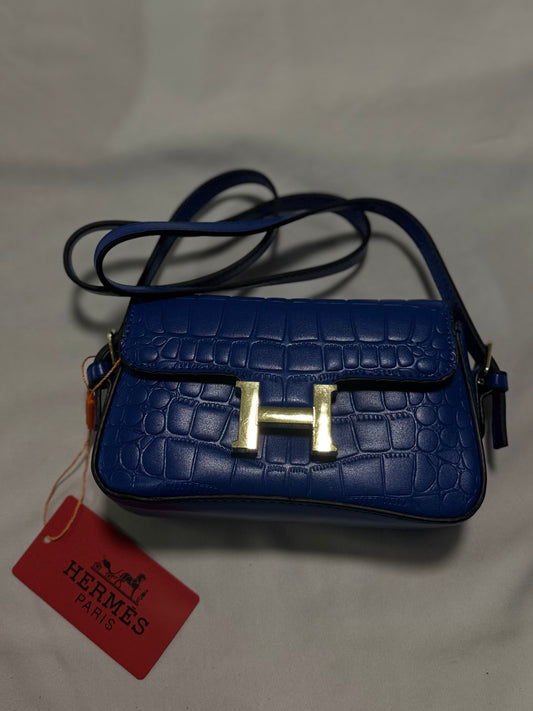 Blue Hermes Small Bag + Crossbody