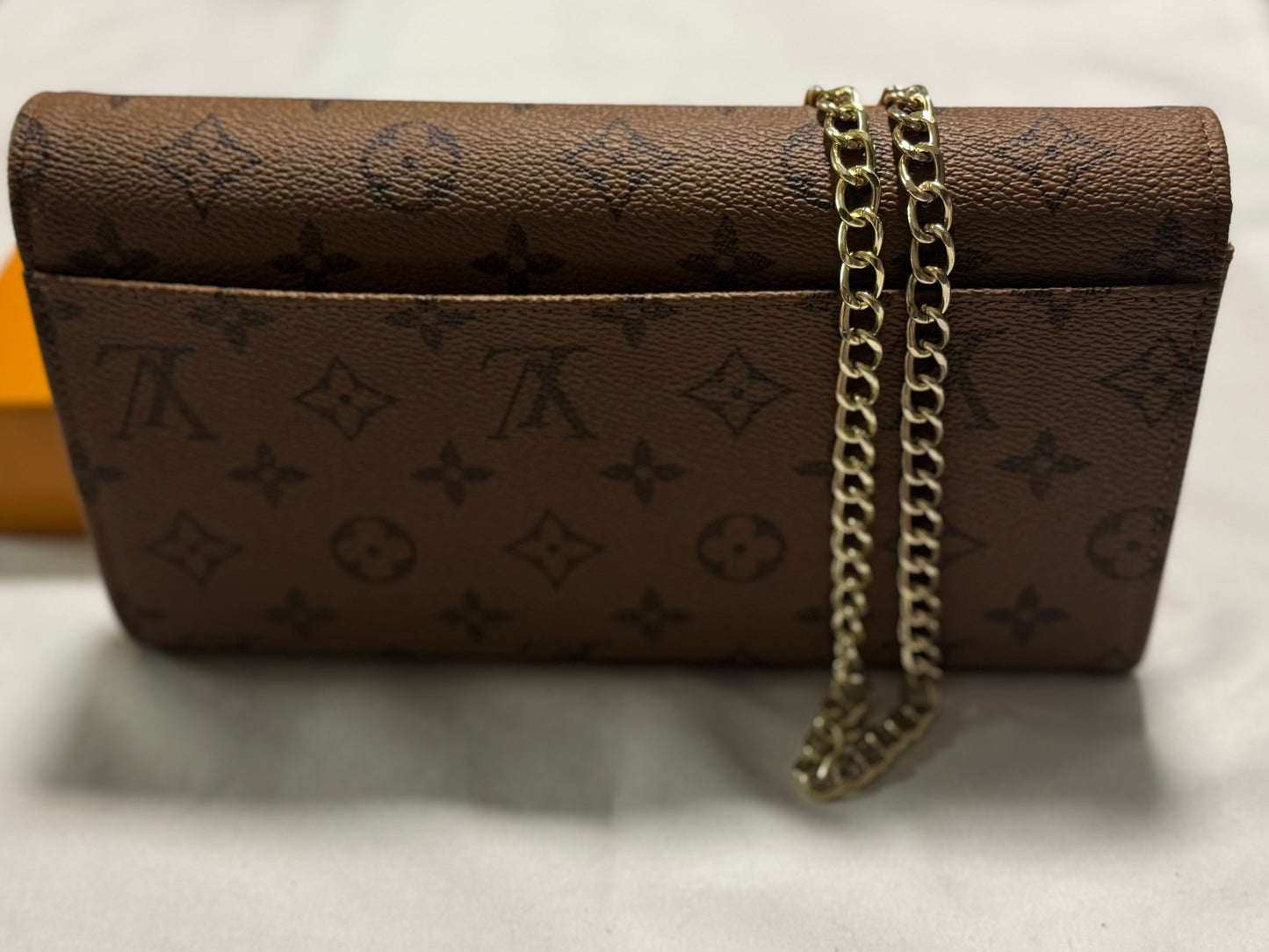 Peanut Butter/Brown LV Crossbody Wallet (Medium)