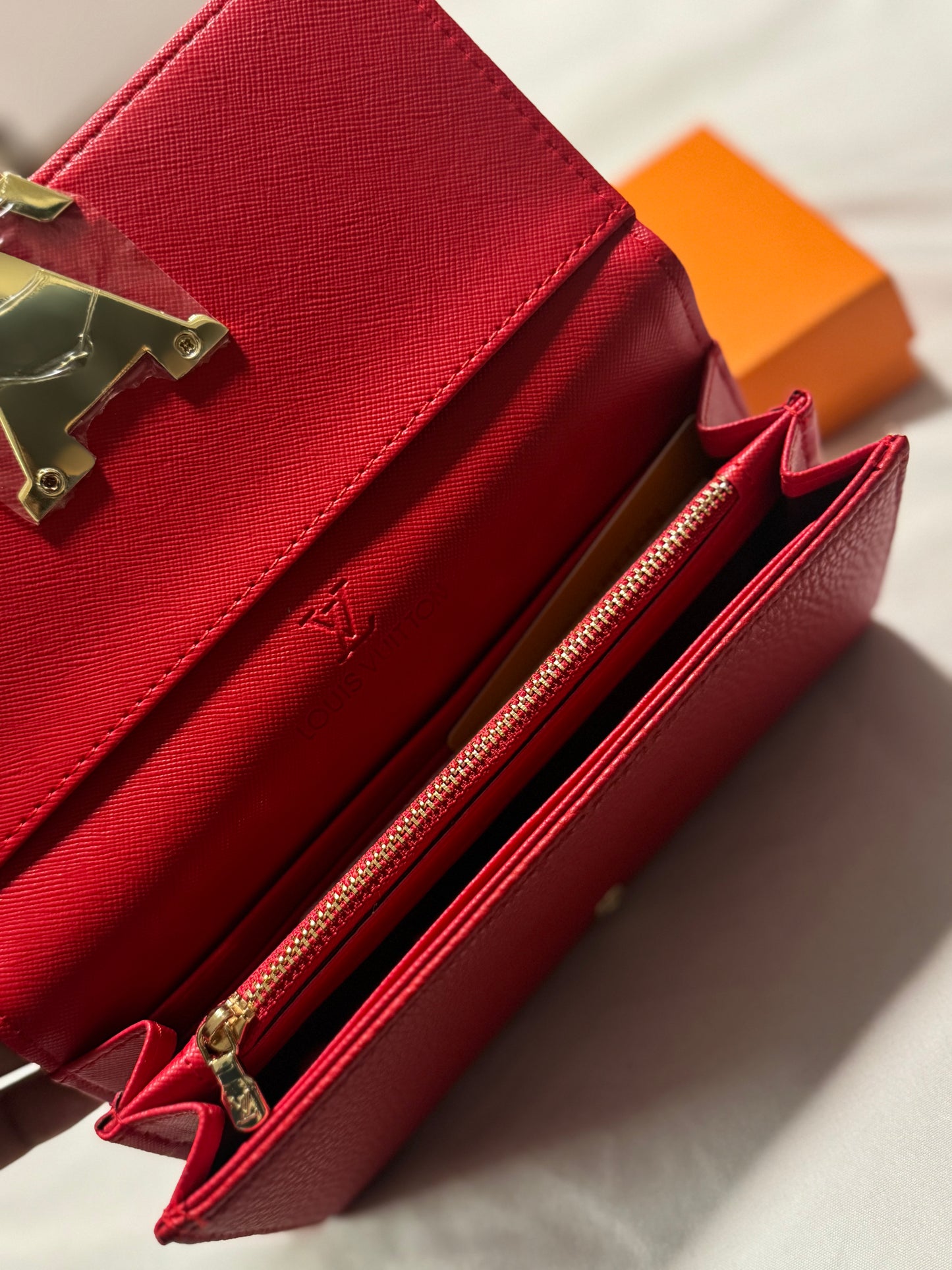 Red LV Wallet