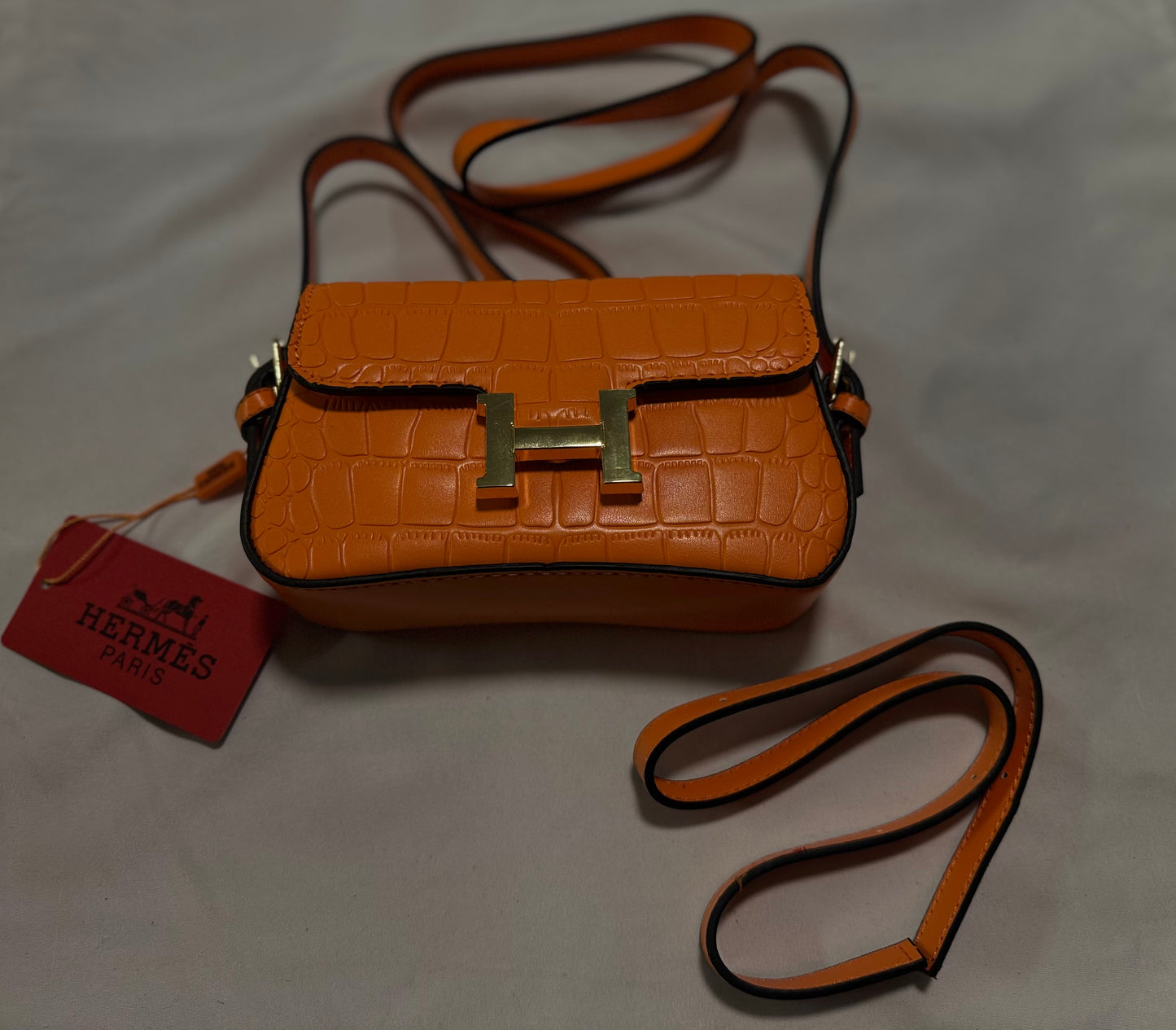 Orange Hermes Small Bag + Crossbody