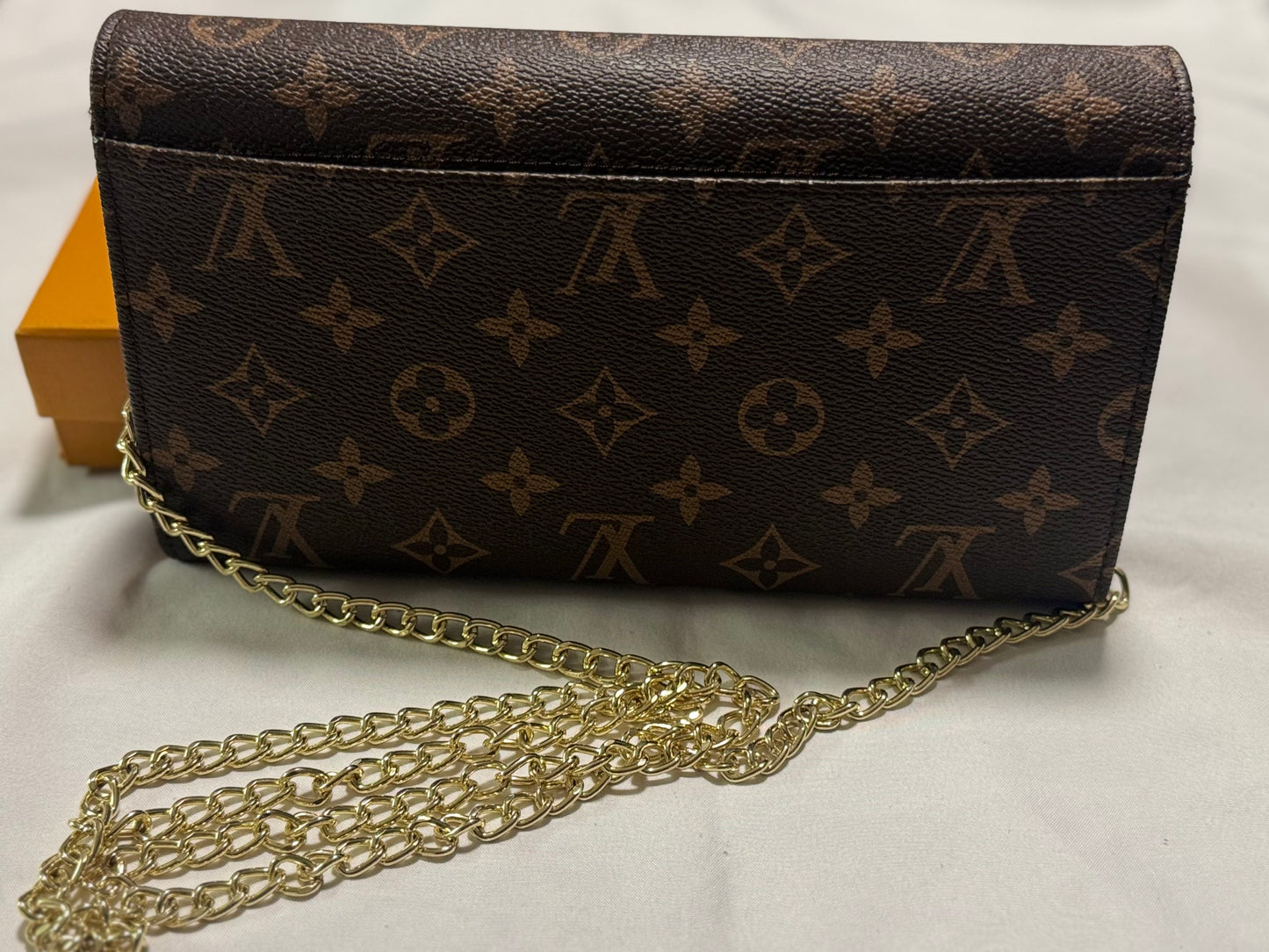 Brown LV Crossbody Wallet (Medium)