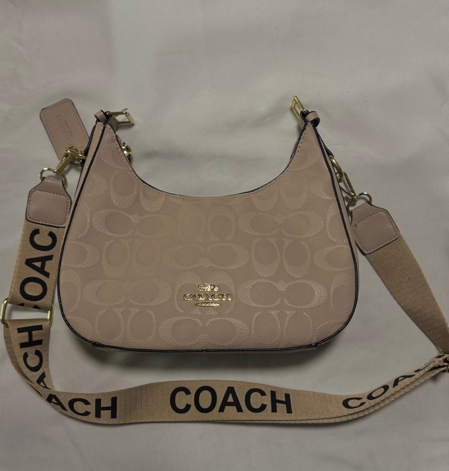 Tan Coach Handbag + Crossbody