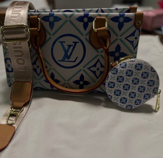 Blue/White LV Handbag