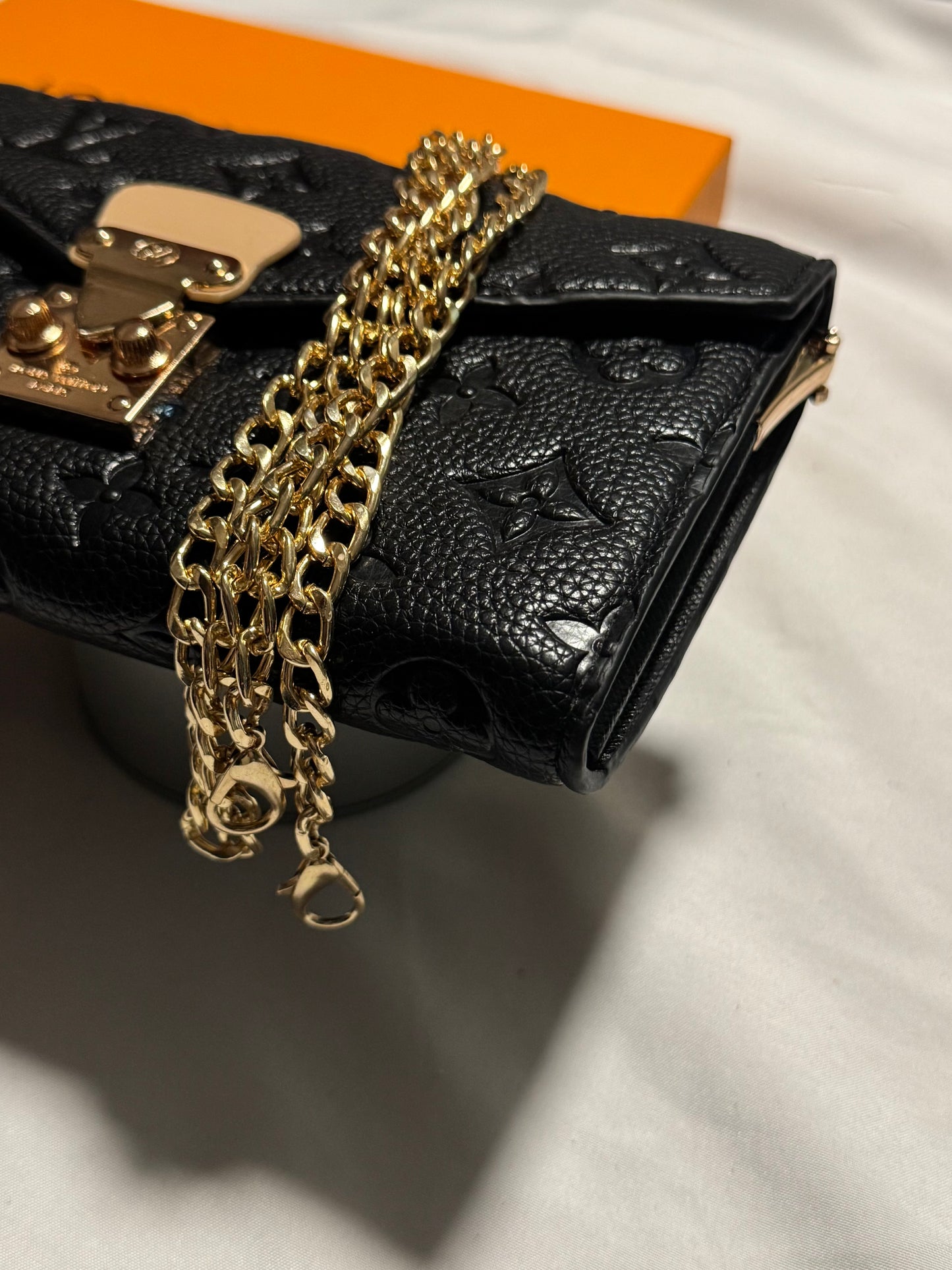 Black LV Crossbody Wallet (Small)