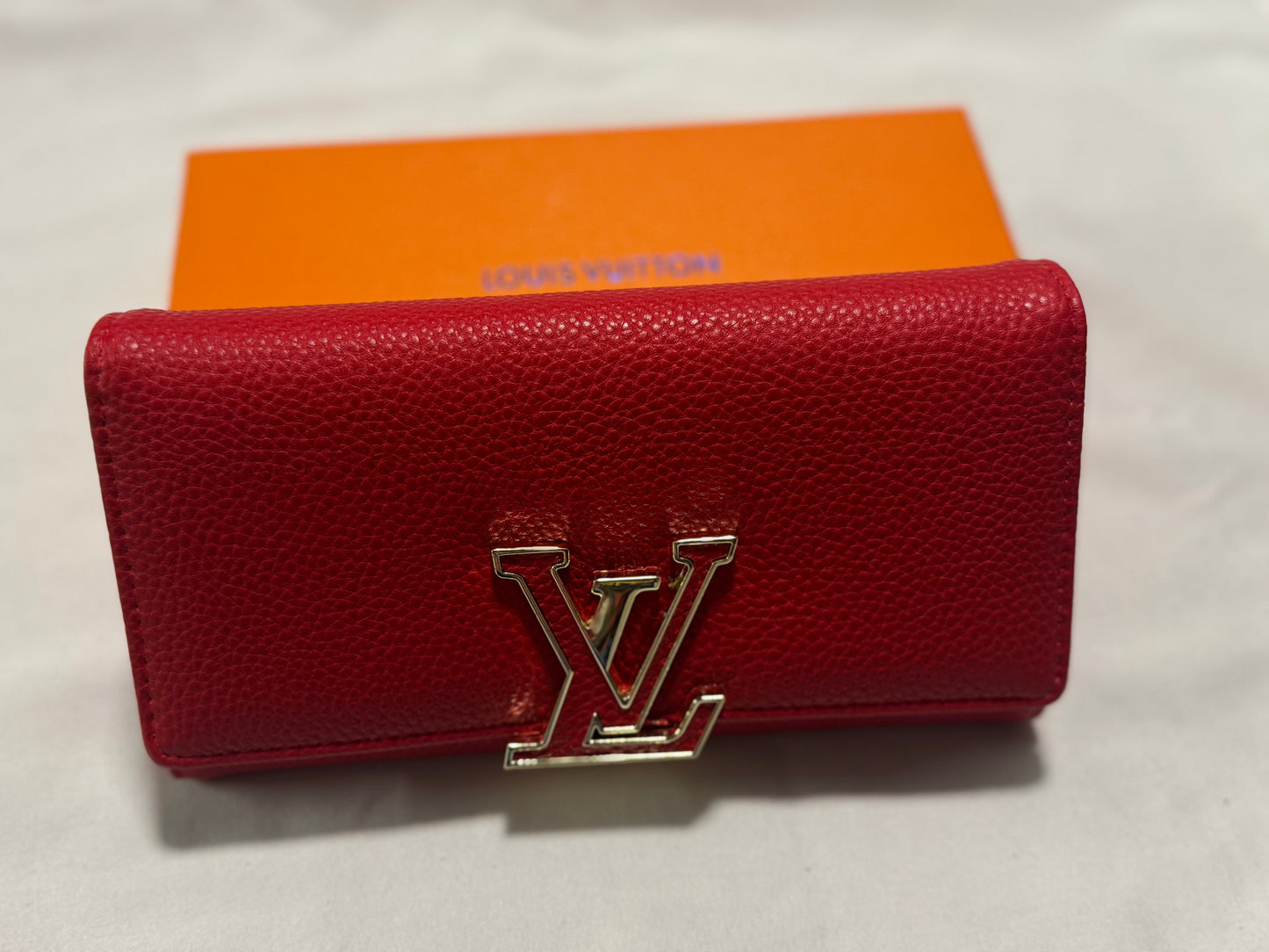 Red LV Wallet